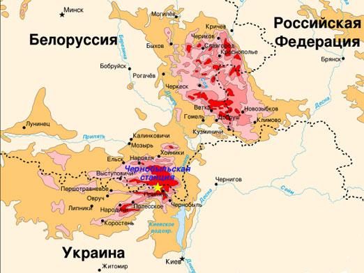 Onde está Chernobyl no mapa?